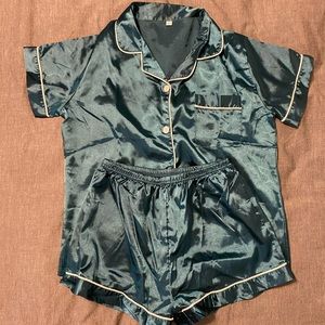 Teal Pajama Short Set, size Medium